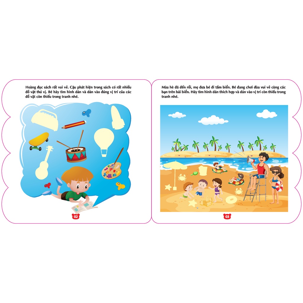 Sách Bóc dán hình thông minh IQ EQ CQ Sticker for kids cuốn 1 (28t)