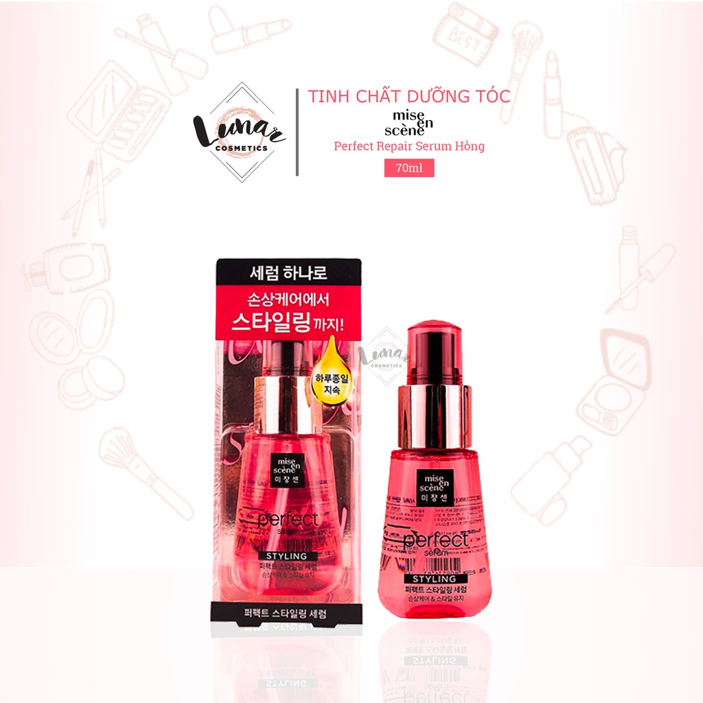 Tinh Chất Dưỡng Tóc Mise En Scene Styling Perfect Repair Tạo Kiểu Tóc 70ml Hồng - Tinh Dau Duong Toc Miseen Styling