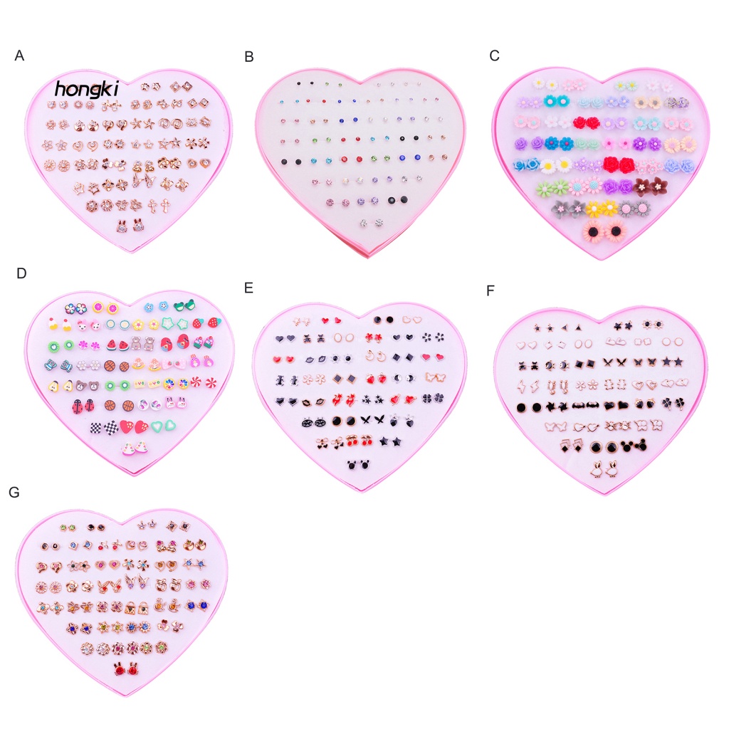 Set 36 Đôi Bông Tai HoạT HìNh Xinh XắN