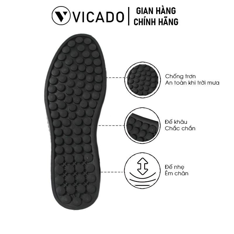 Giày lười nam công sở da bò cao cấp Vicado VO1111 màu nâu, mẫu mới mùa hè 2022