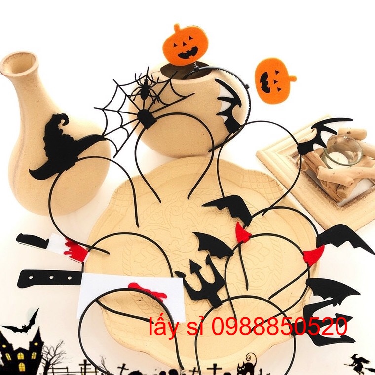 Băng Đô Hình Vui Nhộn, Bờm Tóc Hài Hước Dễ Thương Chào Đón Halloween