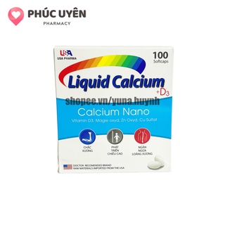 Viên uống  ALCIUM NANO LIQUID bổ sung canxi, vitamin và các khoáng chất cần thiết – Hộp 100 viên ( vỈ )