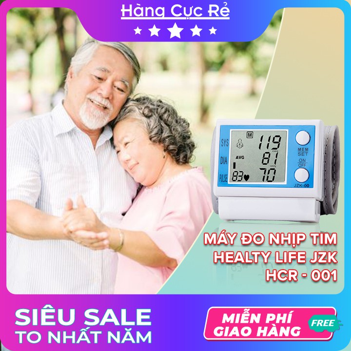 Máy Đo Huyết Áp Điện Tử HCR001 Cao Cấp Freeship Đo huyết áp cổ tay tiện dụng - Shop Hàng Cực Rẻ