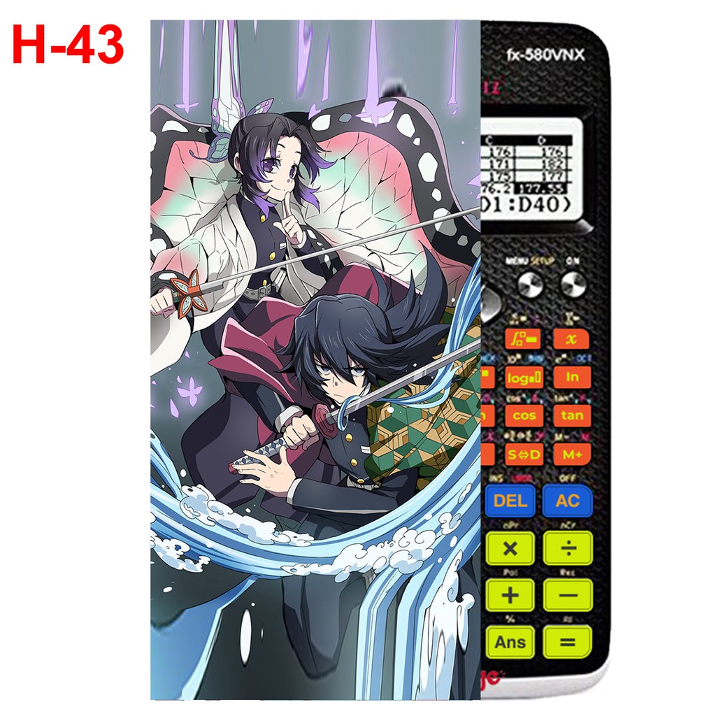 Dán Máy Tính CASIO anime Kimetsu No yaiba/ Thanh Gươm Diệt Quỷ/Trụ Cột