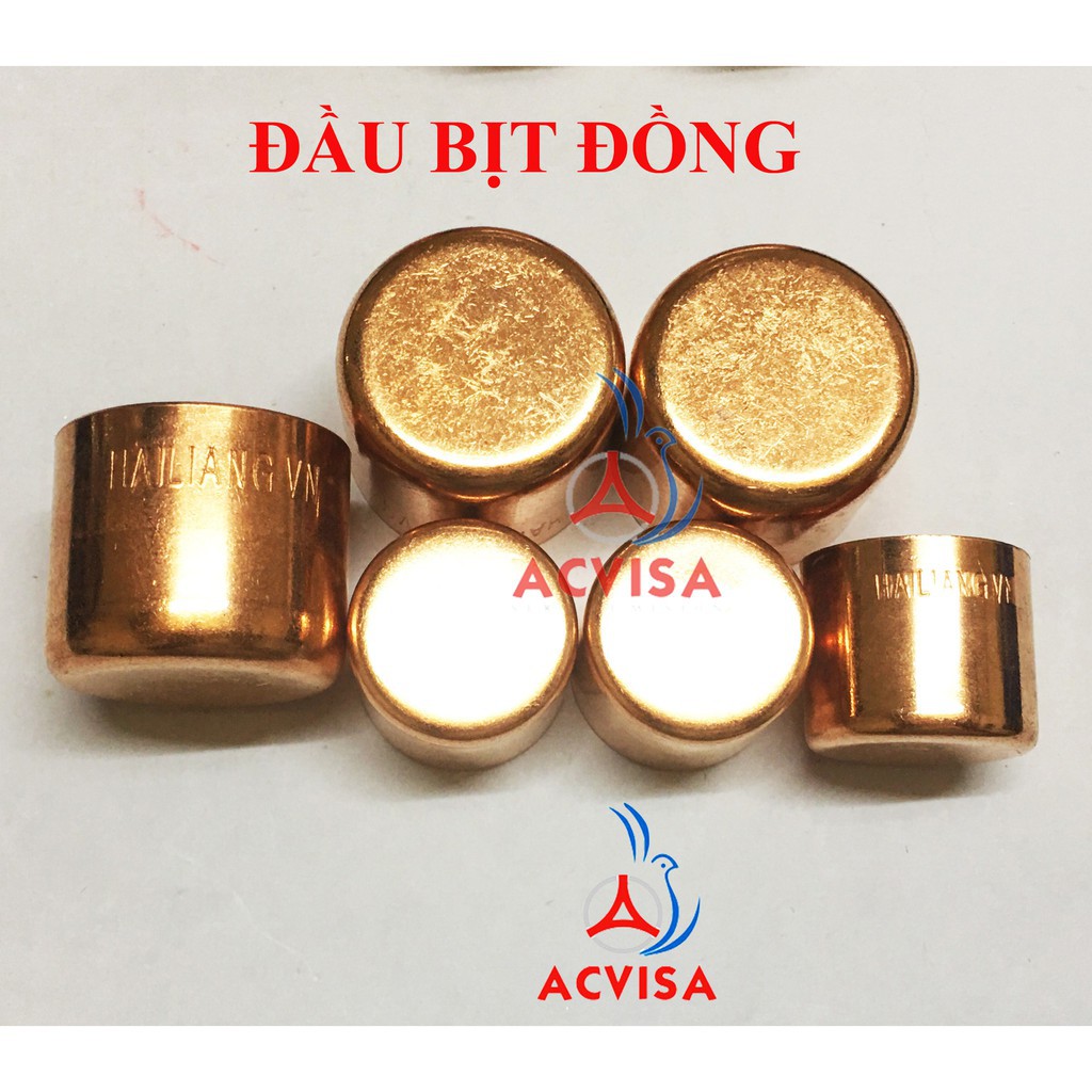 Com bo 10 Cái Đầu Bịt Chất Liệu Bằng Đồng Ø6; Ø10; Ø12; Ø16; Ø19; Ø22