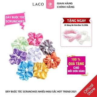 [Quà Tặng] Cột Tóc Vải Scrunchies Buộc Tóc Vải Loại đẹp Hot Trend