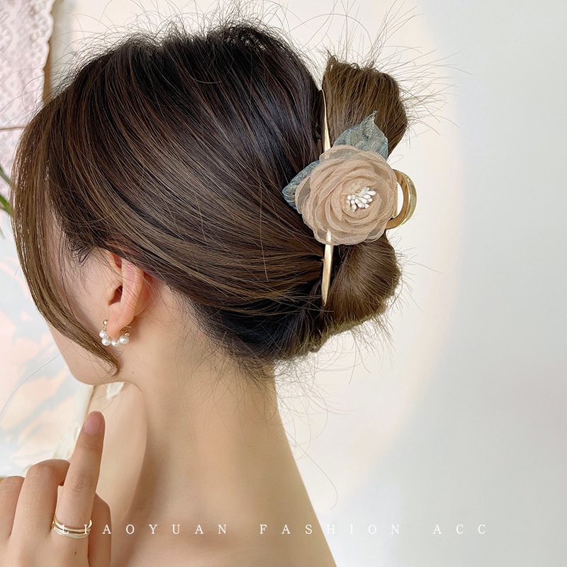2022 Kẹp Tóc Hoa Hồng Đầu Cá Mập Nữ Chaolu