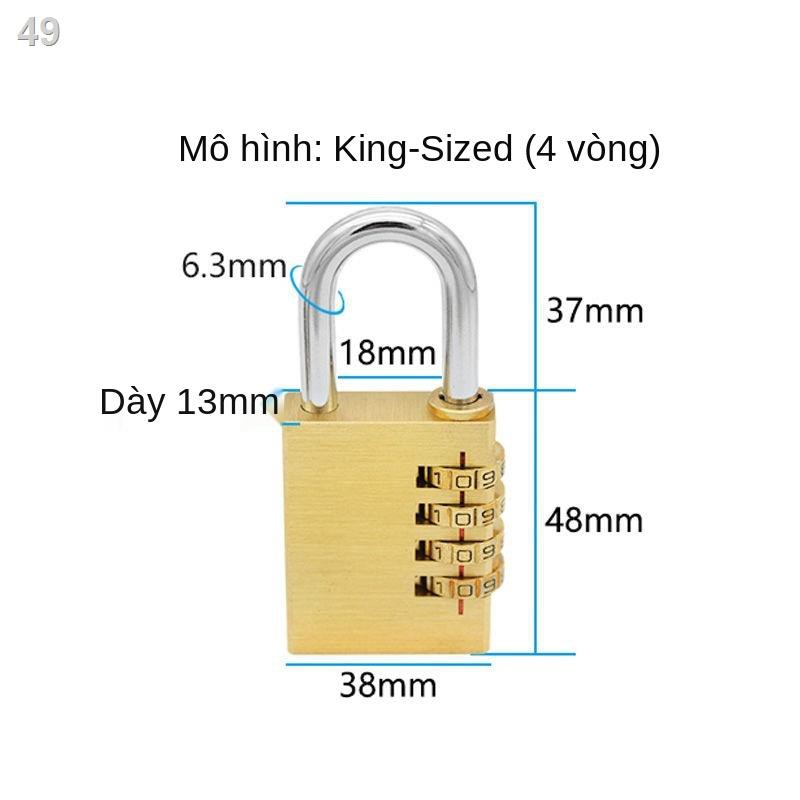 U> Khóa mật khẩu bằng đồng nguyên chất móc tủ học sinh hành lý nhỏ phòng tập thể dục hộ gia đình