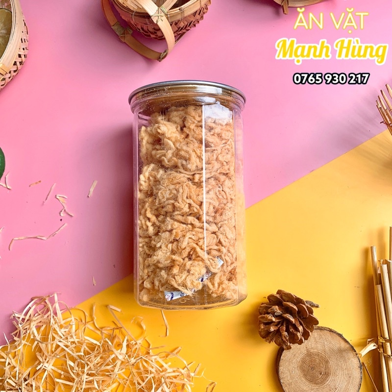 Chà bông xù hủ pet 250g Ăn vặt Mạnh Hùng ngon rẻ Sài Gòn