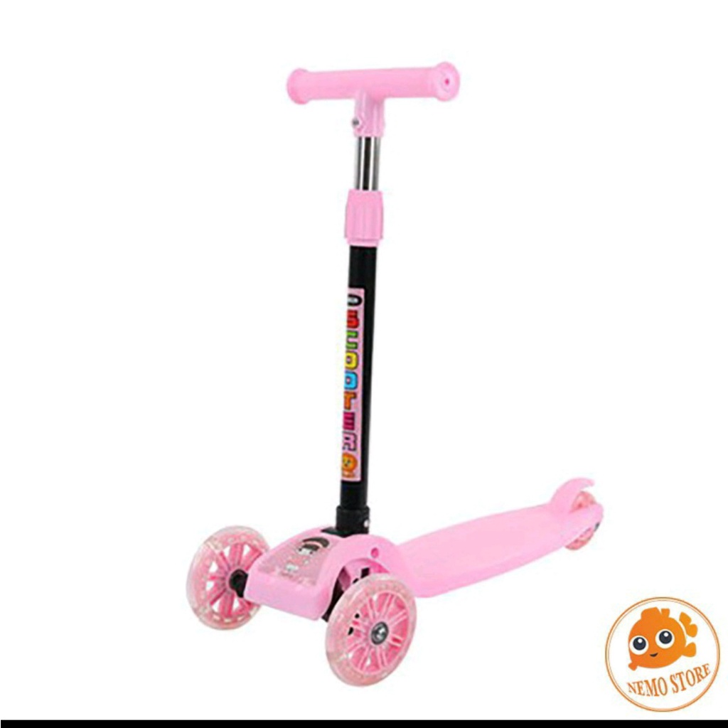 Xe trượt scooter cho trẻ 3 bánh xe phát sáng Xe trượt cho bé gấp gọn thông minh có đèn