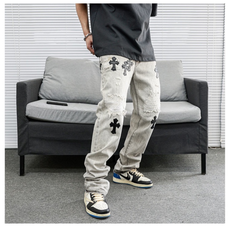 Quần Jean Dài Phong Cách Harajuku Nhật Bản Thời Trang Mùa Thu Cho Nam