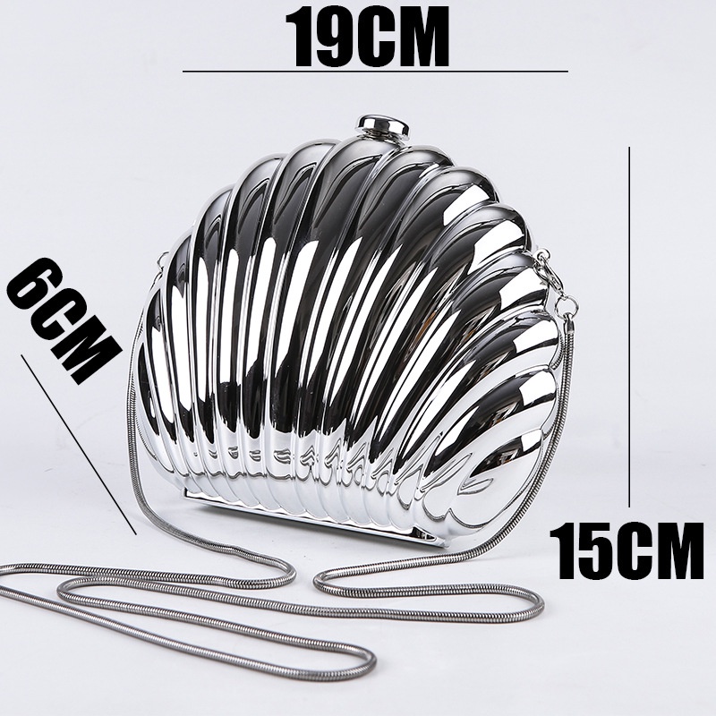 Túi xách tay bằng acrylic cứng màu kẹo hình vỏ sò dành cho nữ