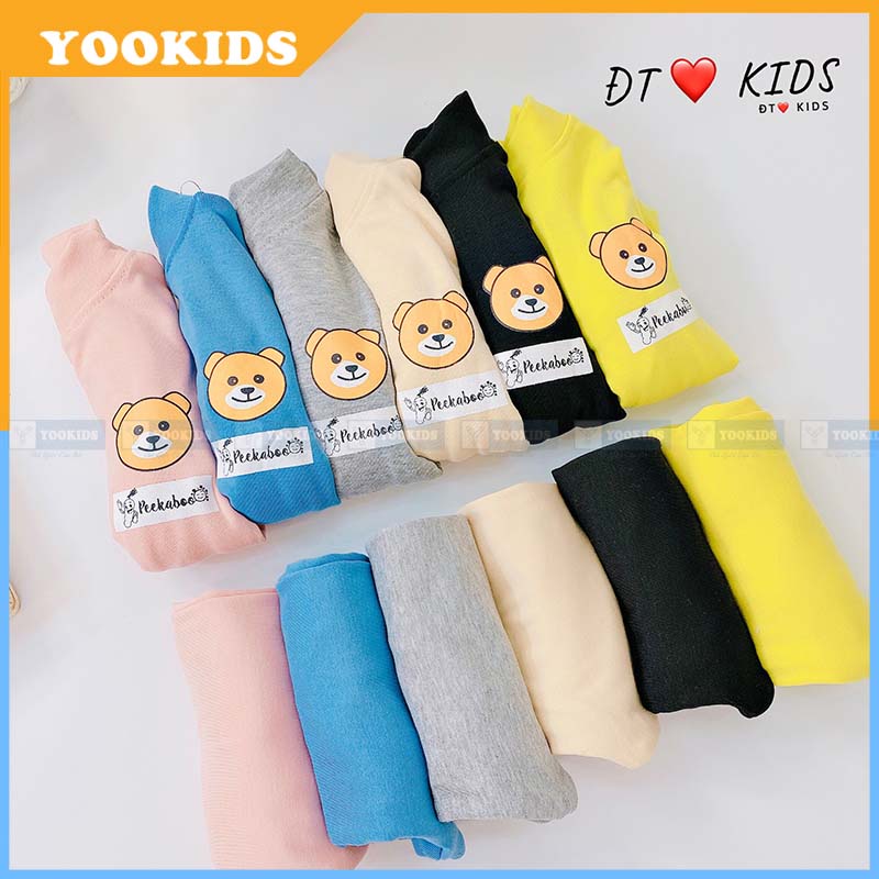 Quần áo thu đông cho bé YOOKIDS chất cotton zip hàn co giãn 4 chiều và giữ ấm cực tốt cho bé trai bé gái 1 2 3 4 tuổi