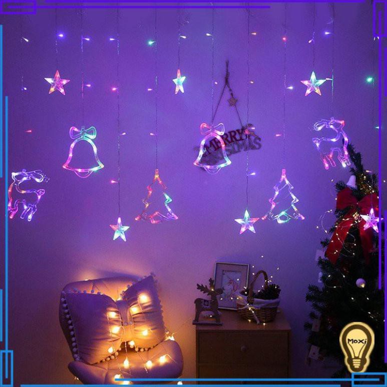 Dây Đèn LED Trang Trí Giáng Sinh ( Noel ) , Lễ Tết , Dây Đèn Chớp Nháy Hình Cây Thông/ Chuông Trang Trí/ Tuần Lộc