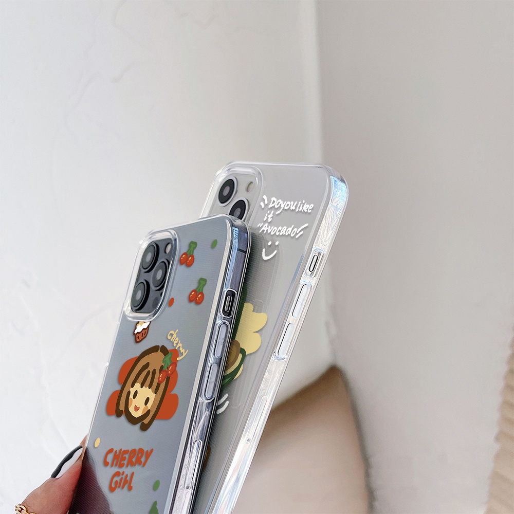 Ốp Điện Thoại Hình Trái Bơ / cherry Cho Iphone 11 Pro Max 12 Pro Max 13 Pro Max Mini 6 7 8 6 7plus Se 2020 X Xs Xr 5 4