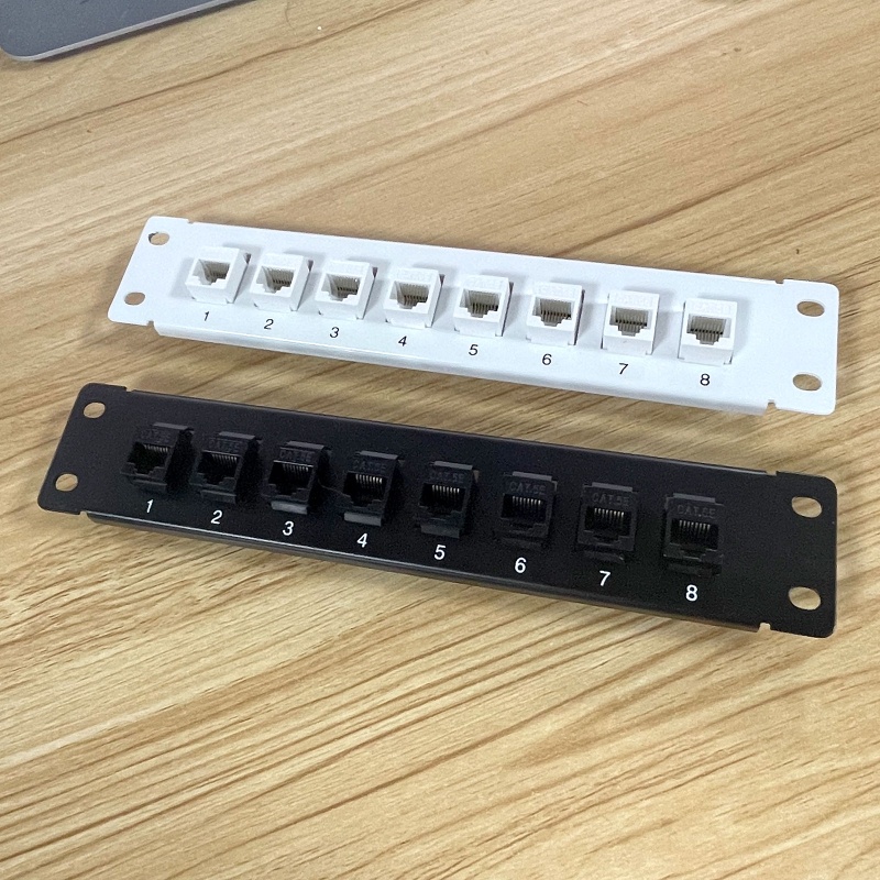 Bảng Mạch NAMA Patch 8 Cổng CAT5e Với Đá Inline Keystone 10G Pass-Throu