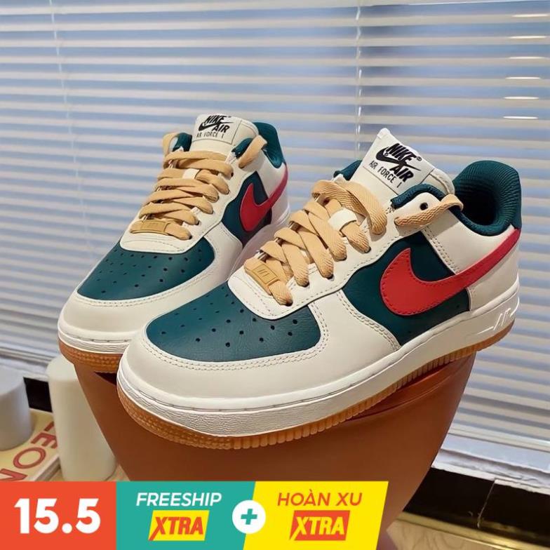Giày Thể Thao Nike Gucci Nam Nữ Cao Cấp Full Bill Box, Giày Thể Thao Jordan AF1 Cổ Thấp Giá Rẻ Da Lộn Xanh Đỏ .