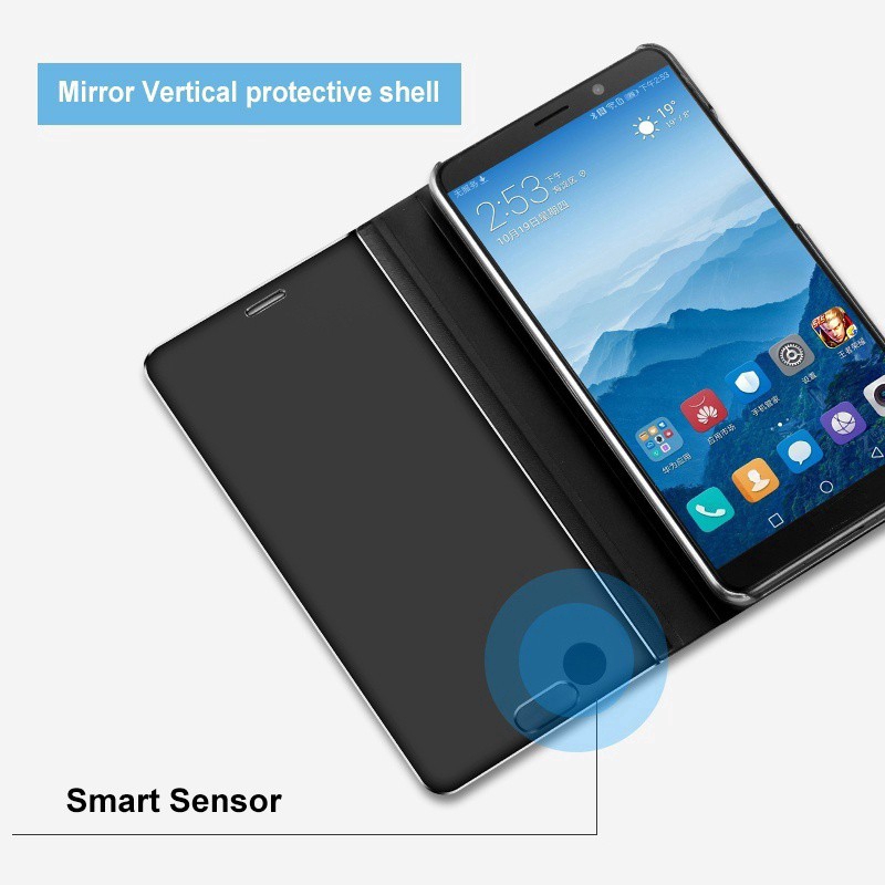 Bao da điện thoại thông minh nắp lật kính cho Huawei Nova 2i 3 3i 4 3e 5 5i 5 Pro Honor20 Lite Y9 2019 P30 Pro P20 Pro