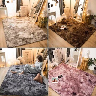 Thảm lông loang trải sàn cao cấp 1m6x2m