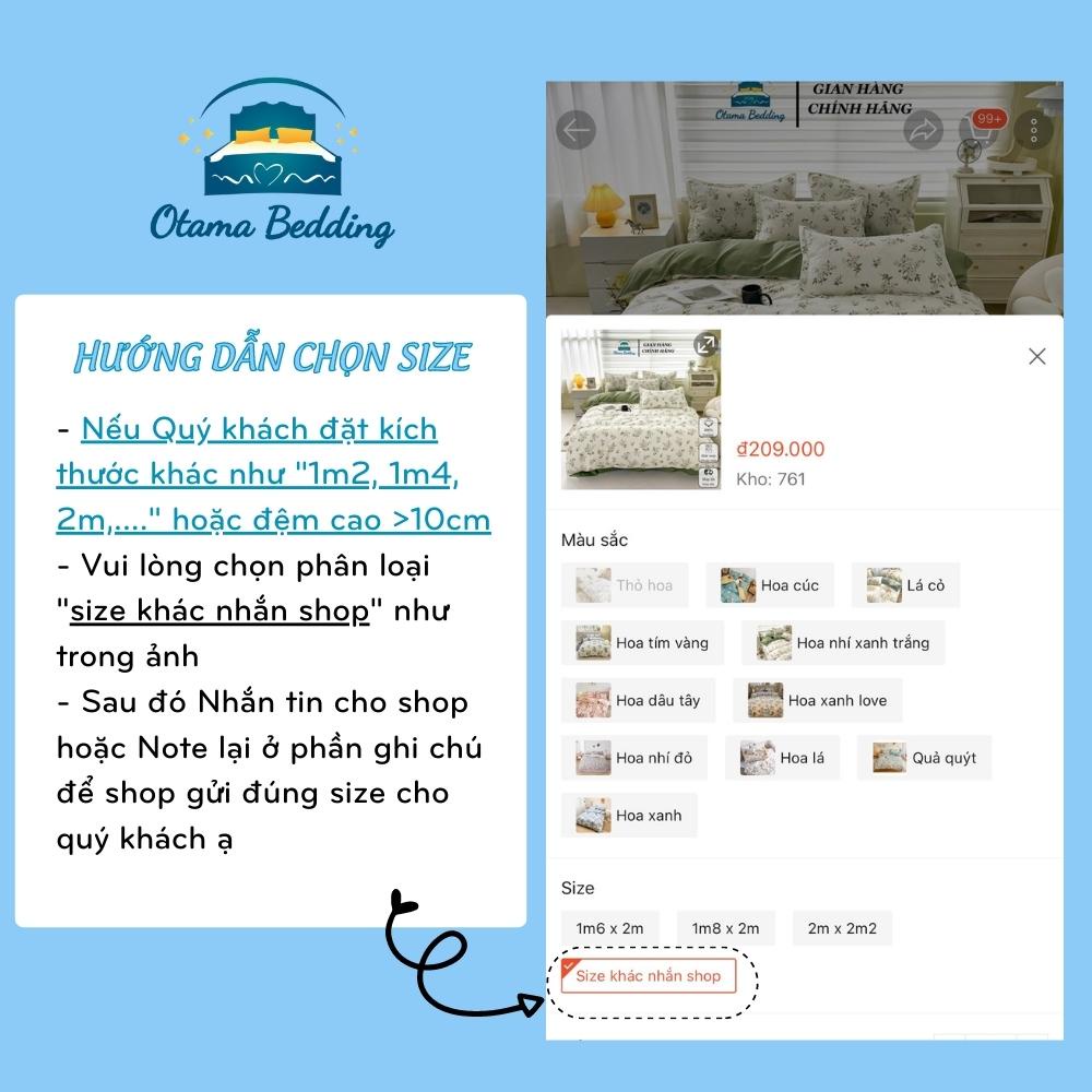 Bộ 4 món chăn ga gối đệm poly cotton ga giường họa tiết hoa nhí vintage, bộ ga gối drap giường bo chun - Otama Bedding | BigBuy360 - bigbuy360.vn