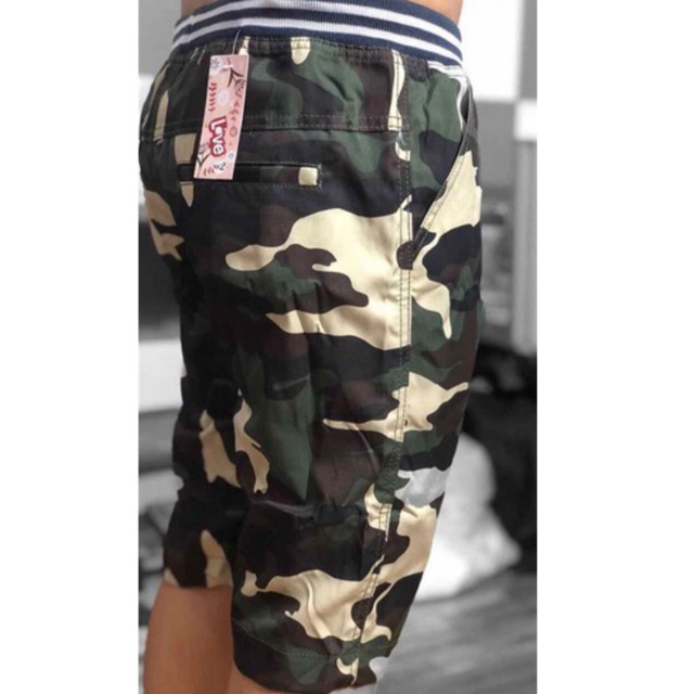 Quần short lưng thun camo nam Hải Triều 032