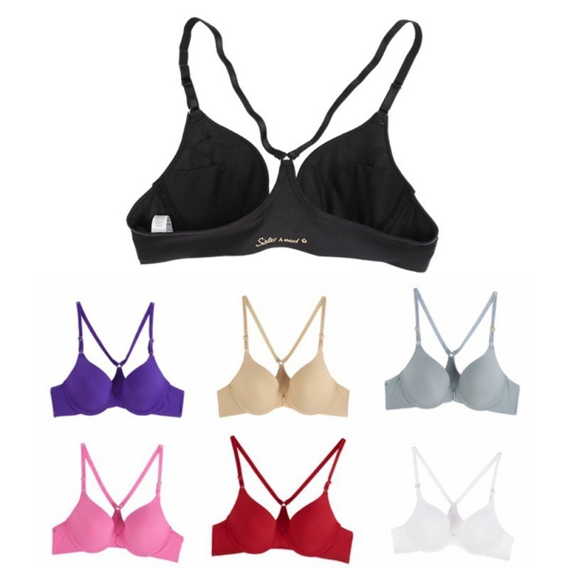 Áo ngực nữ mềm mại gài trước 7 màu thời trang