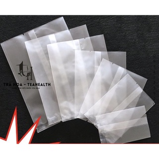 100 Túi trắng mờ/trong hàn miệng đựng bánh kẹo , trà