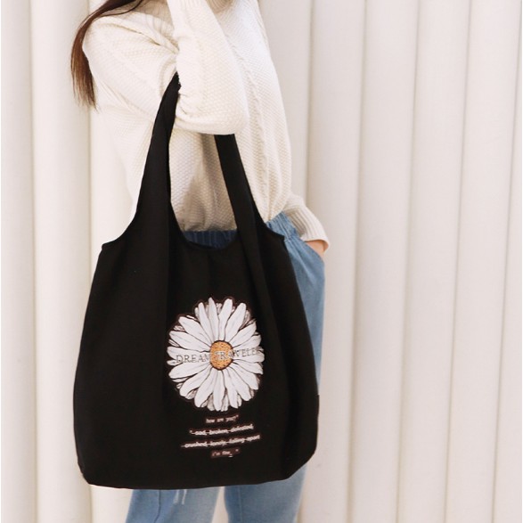 Túi tote vải đeo chéo canvas bag giá rẻ đẹp đi học LAVAMO TX748