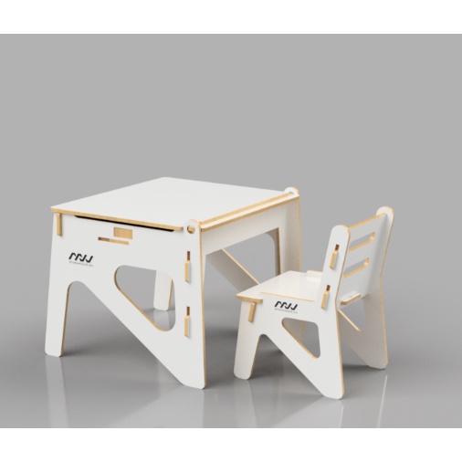 Bộ bàn ghế trẻ em đa năng Montessori EK002- Montessori multi-function children's table and chair set