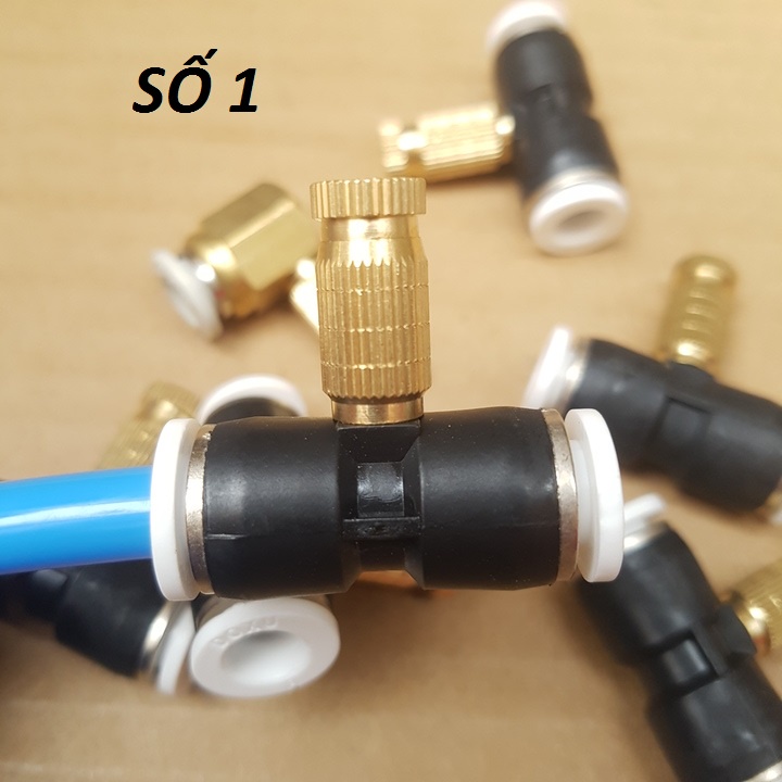 Béc phun sương số 1-2-3-5-6-7-8 phun sương làm mát, tưới lan/rau/ hoa ( bộ béc đế thân đen chịu nhiệt)