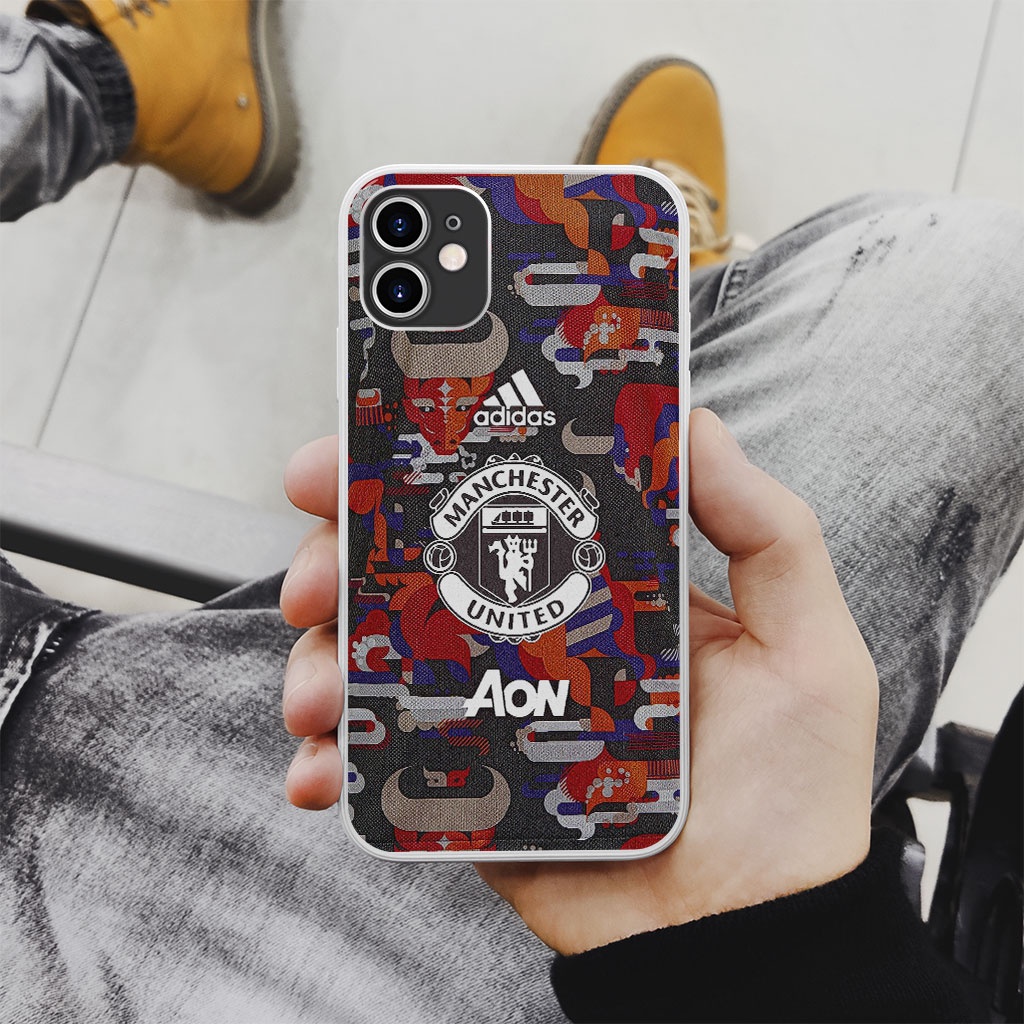 Ốp lưng dẻo Manchester united logo 5 pro 13 11 12 promax 7 8 plus xs X Xr RED20210059