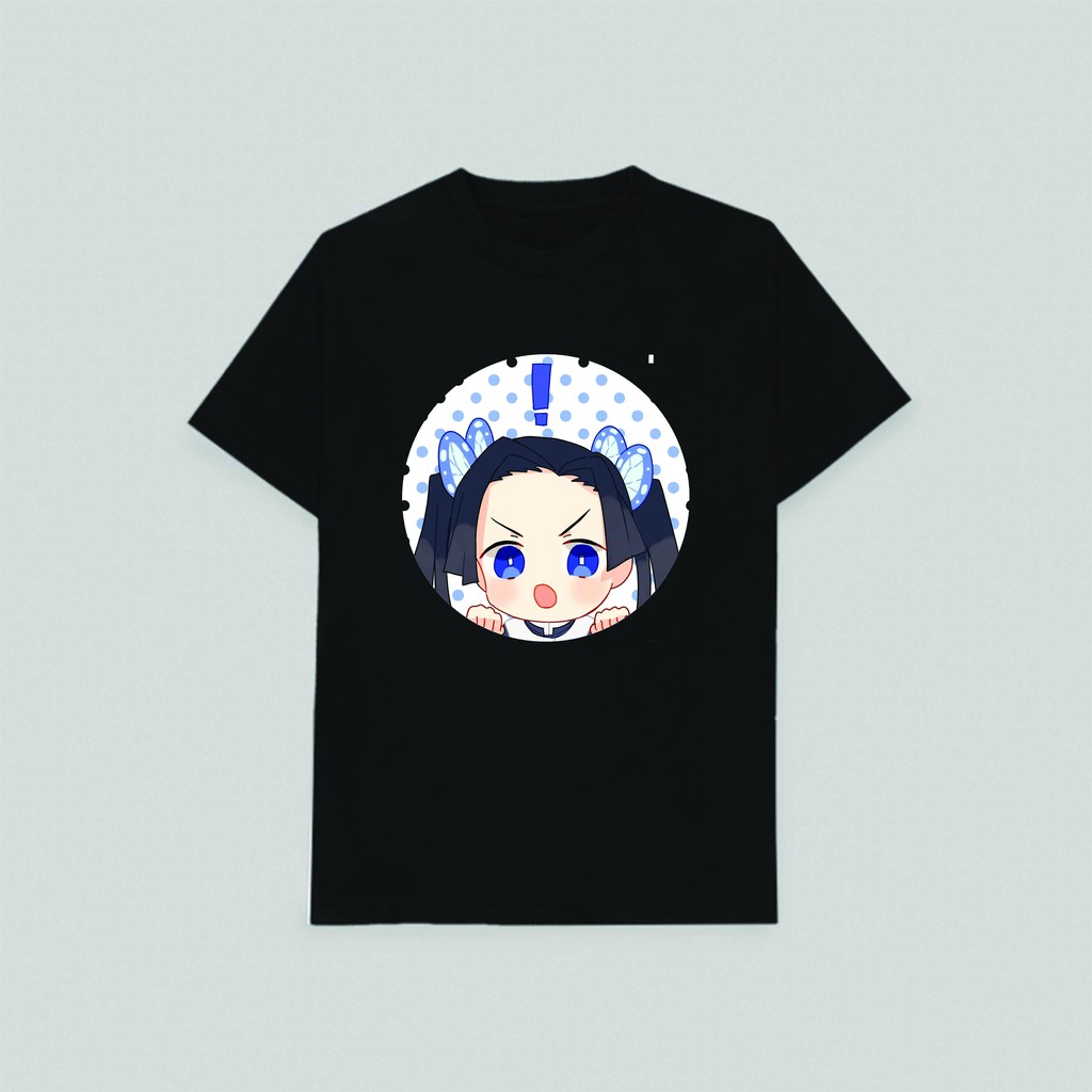 Áo thun phông đen in hình Kimetsu no Yaiba Thanh Gươm Diệt Quỷ chibi anime thời trang nam nữ dễ thương độc đáo m1