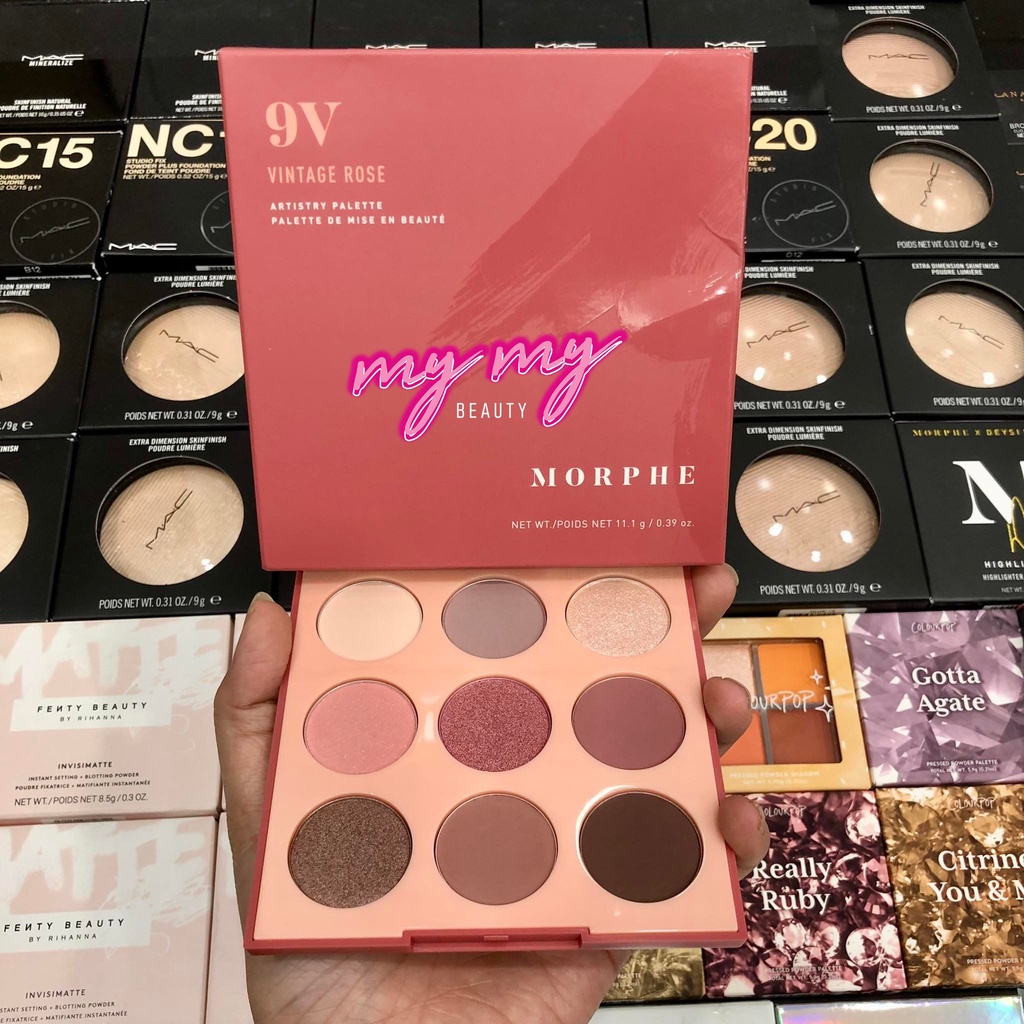 Morphe - Bảng Phấn Mắt 9 Ô Morphe 9V Vintage Rose Artistry Palette 11.1g
