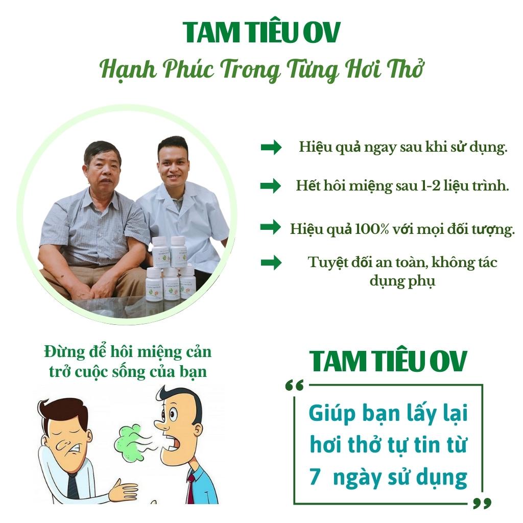 Nước Xúc Miệng Thảo Dược Tam Tiêu OV - Hết Hôi Miệng, Viêm Loét  Miệng, Đau Răng Viêm Lợi Chảy Máu Chân Răng