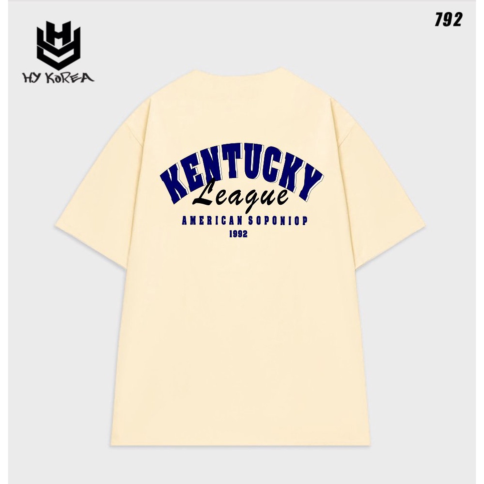 Áo thun nam nữ basic tay lỡ HY KOREA form rộng Kentucky 792