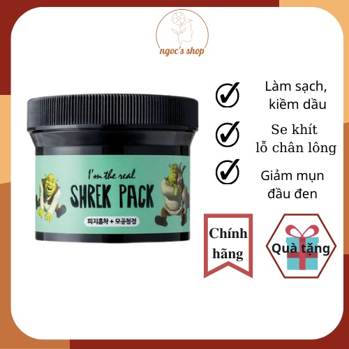 MẶT NẠ BẠC HÀ SHREK PACK - GIẢM MỤN ĐẦU ĐEN, MỤN ẨN và LỖ CHÂN LÔNG TO I'm The Real Shrek Pack của Olive Young