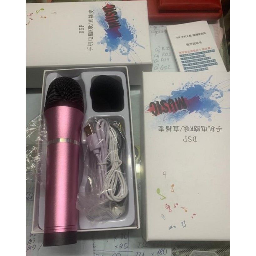MICRO C25 THU ÂM, LIVESTREAM, KARAOKE - ĐẦY ĐỦ PHỤ KIỆN TAI PHONE