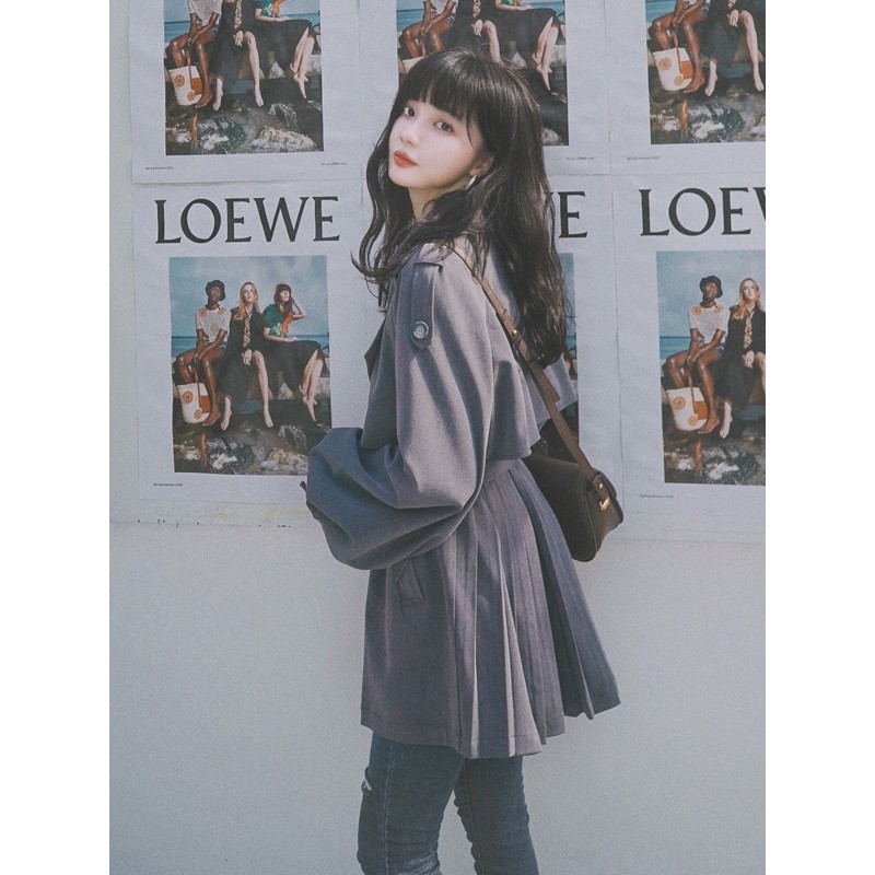 [có video/ảnh thật]Áo gió áo khoác thu đông dạng ngắn phong cách hàn quốc màu xám cao cấp [ORDER 10-19 NGÀY] | BigBuy360 - bigbuy360.vn