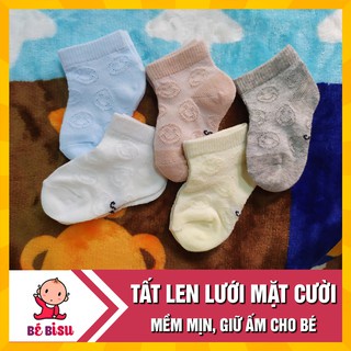 Set 5 Đôi tất lưới sắc màu mềm mịn, giữ ấm cho bé (0- 12 tháng)