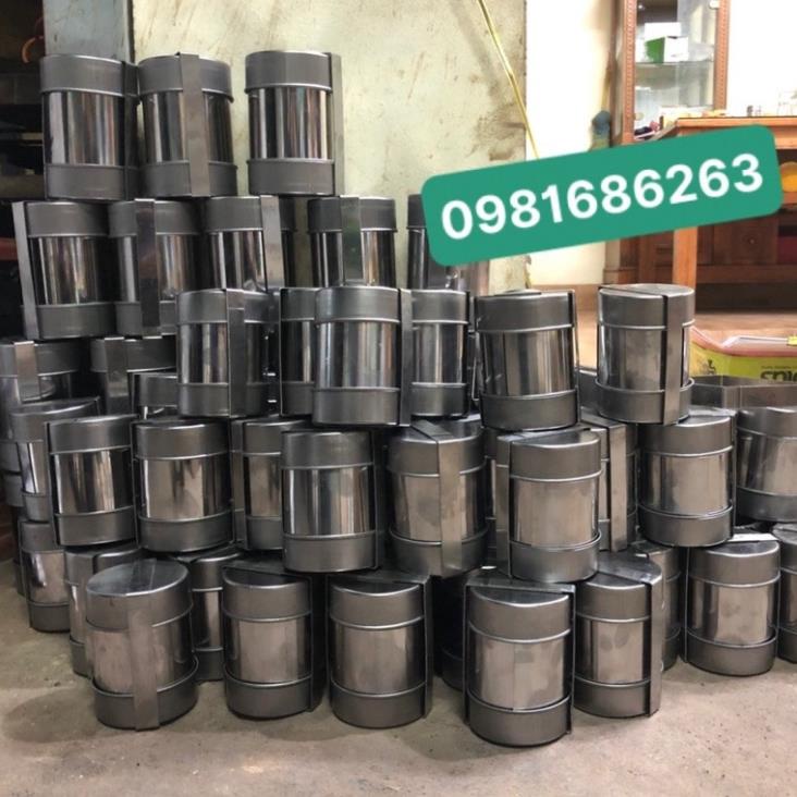 Khuôn làm giò lụa nắp thụt inox, khuôn làm giò lụa nắp thụt inox giá sỉ, khuôn giò inox loại 0,5kg- 1kg