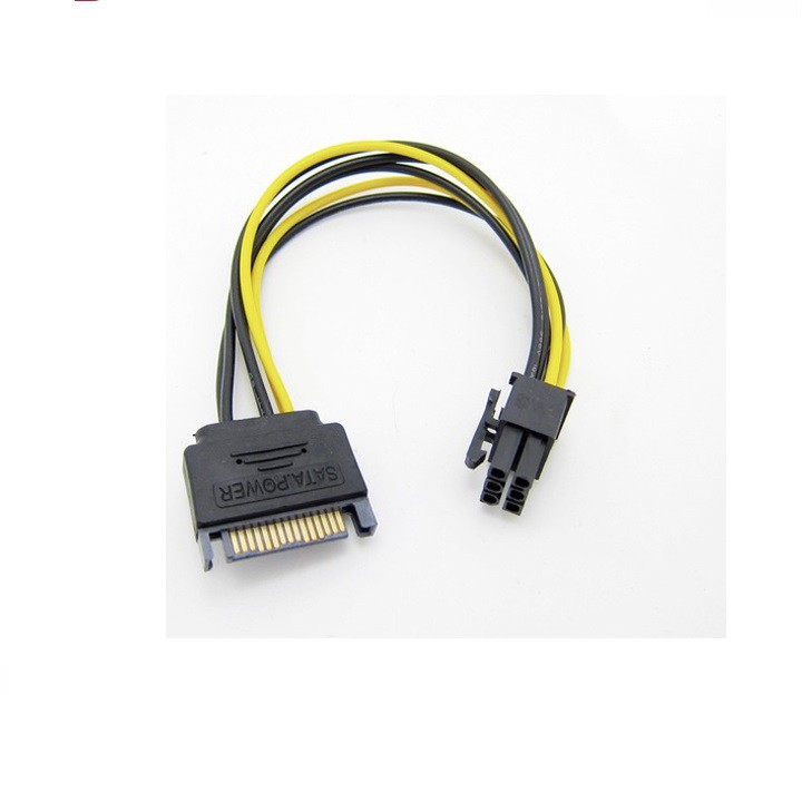 Cáp đổi nguồn SATA sang molex 6pin