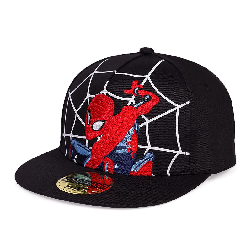 Mũ bóng chày họa tiết Marvel Spider Man phong cách hip hop có thể điều chỉnh dành cho bé trai