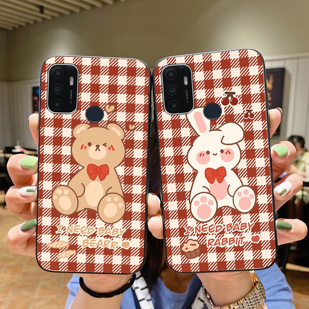 Ốp lưng điện thoại oppo a53 in hình gấu nâu vô cùng đáng yêu