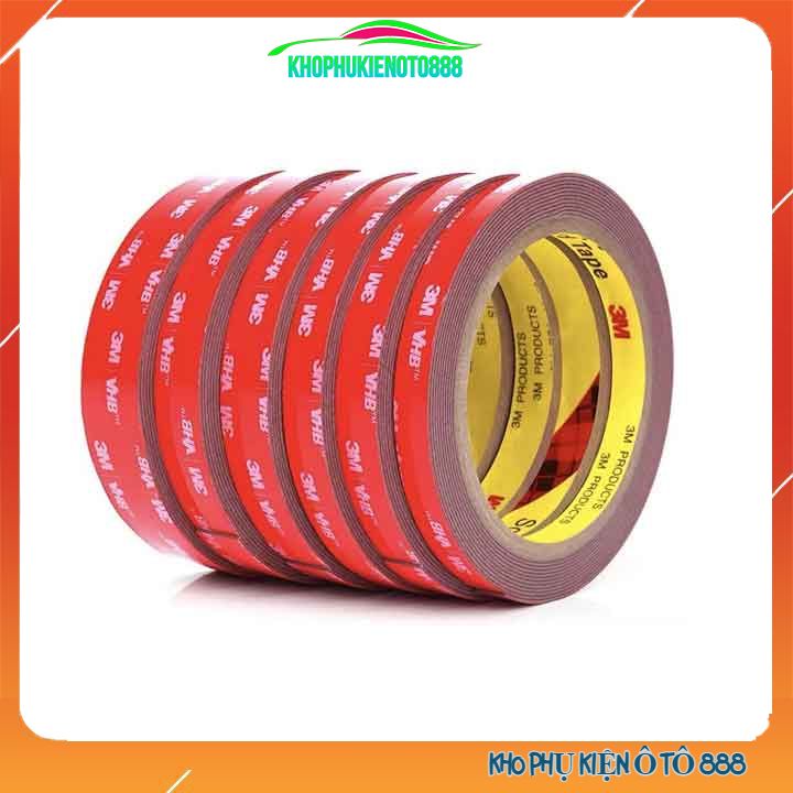 Băng dính 2 mặt màu nâu chịu lực nhiêt độ cao dài 3 mét dày 1mm rộng 5mm-35mm