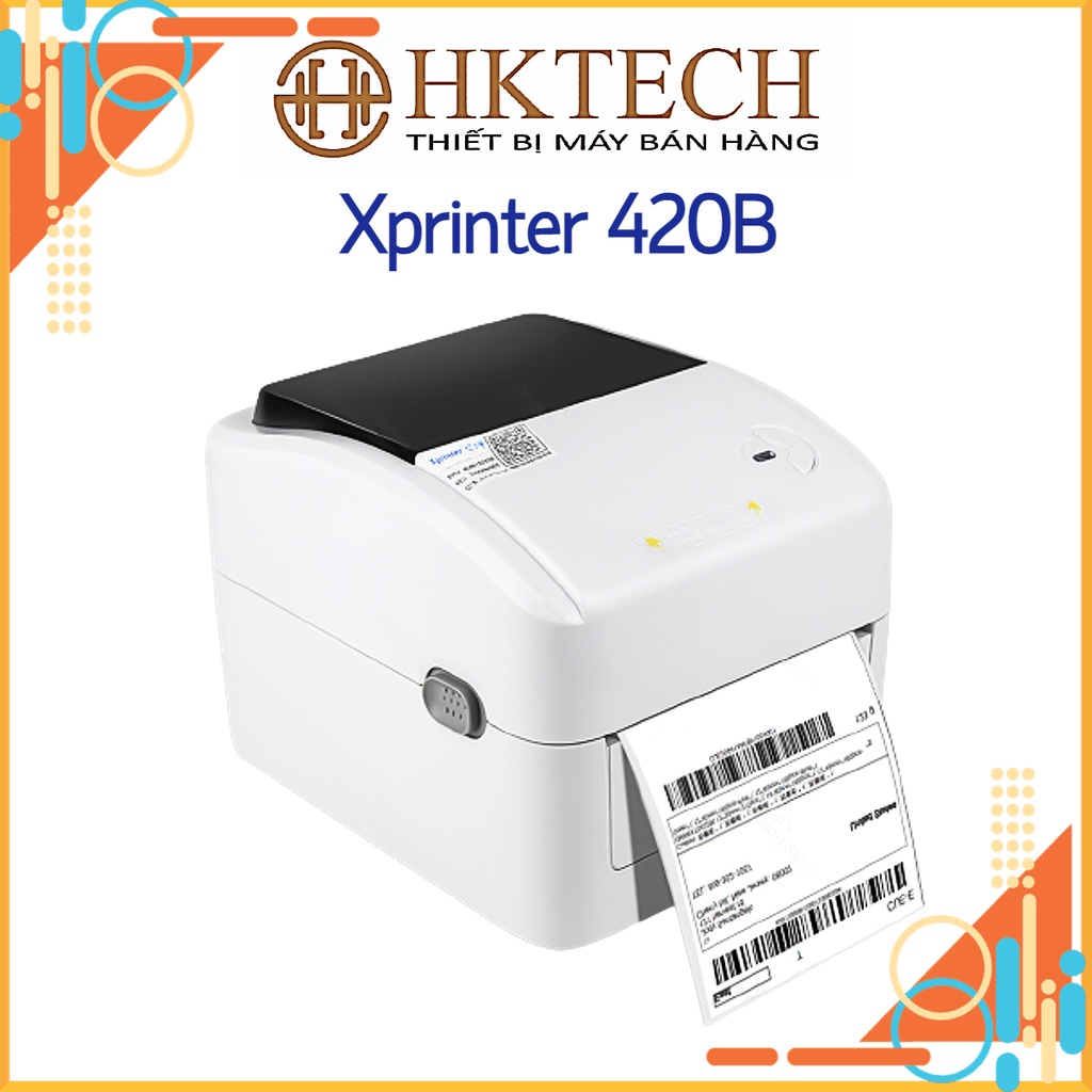 Máy in tem nhãn, mã vận đơn TMĐT Xprinter XP 420B Máy in đơn hàng, in tem, in vận đơn TMĐT khổ 110mm Xprinter XP 420B