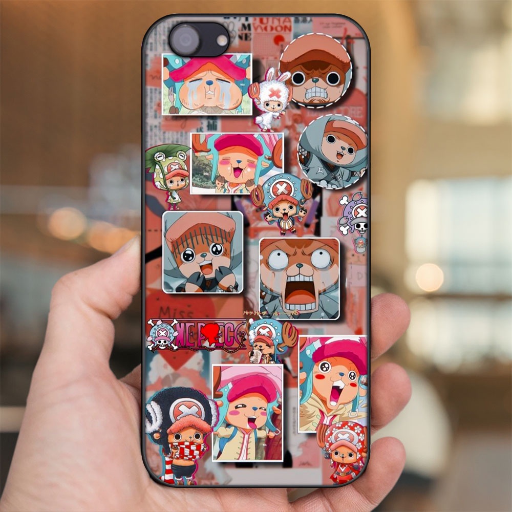 Ốp lưng Oppo F7 Youth viền đen in hình Chopper One Piece Đảo Hải Tặc