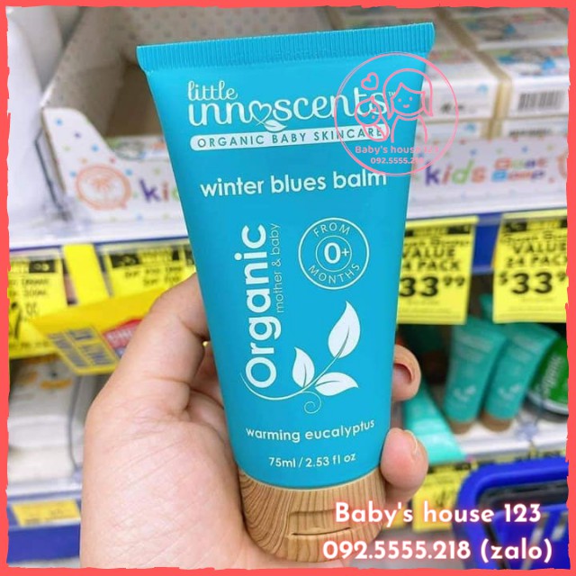 Dầu Bôi Ấm Ngực Organic Little Innoscents Cho Bé Từ Sơ Sinh - Tuýp 75ml