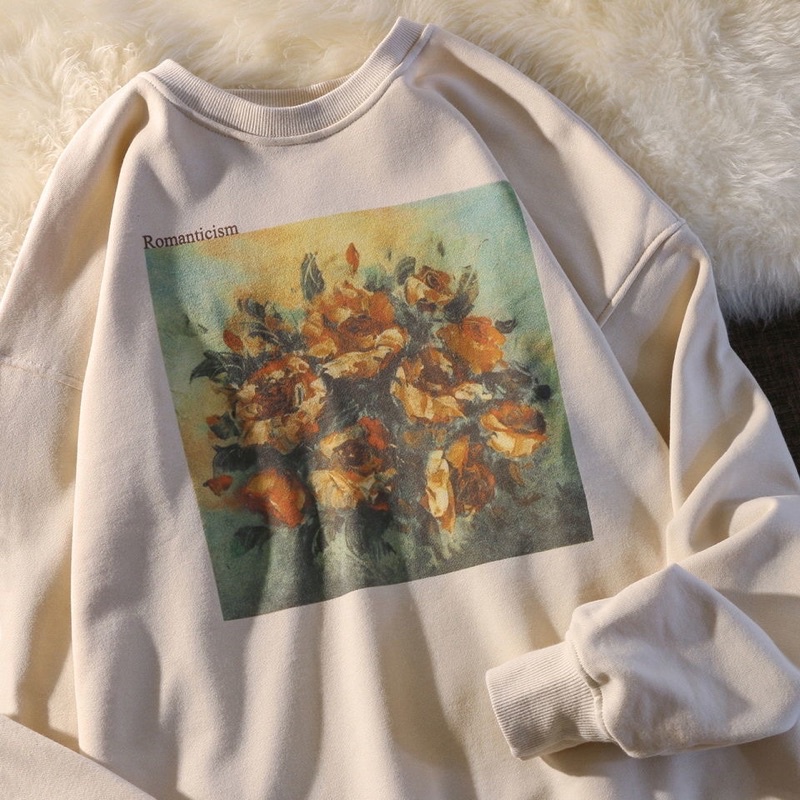 Áo nỉ bông áo sweater phong cách mùa đông hàn quốc