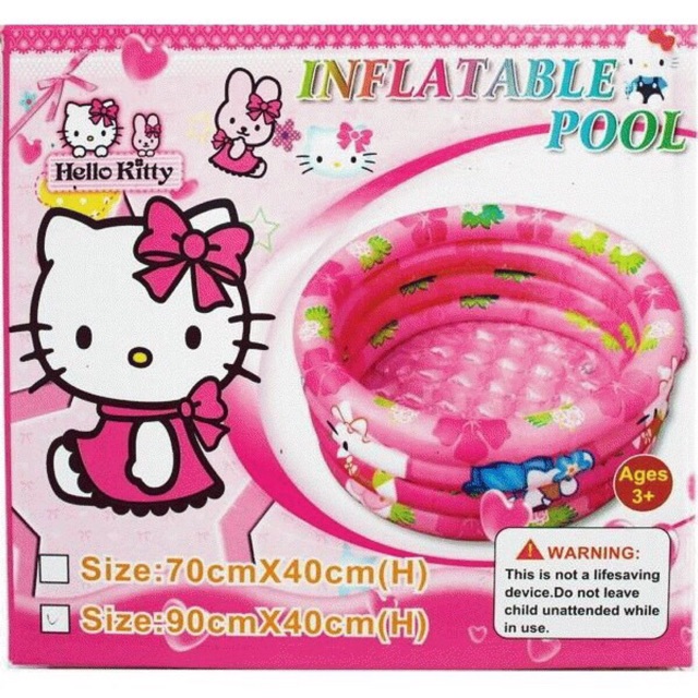 Bể Bơi 4 Vòng Tròn 90 X 40 In Hình Công Chúa Băng Giá / Bọt Biển Hellokitty Dễ Thương