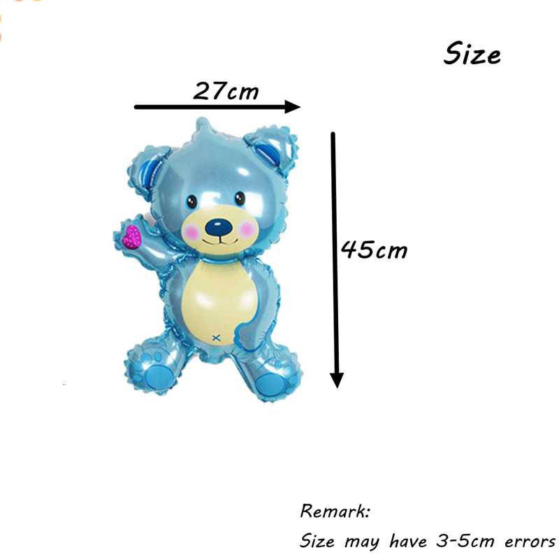 Set 3 bong bóng phối hình gấu hoạt hình trang trí tiệc sinh nhật cho bé